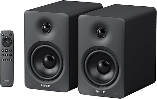 Edifier M90 Computer Speakers, 100W RMS Desktop Speakers, Hi-Res Audio, LDAC,Bluetooth 6.0 Compact Speaker, HDMI eARC/Optical/USB-C/AUX Input, SUB Out Powered Speakers, Remote Control for TV/PC-Black