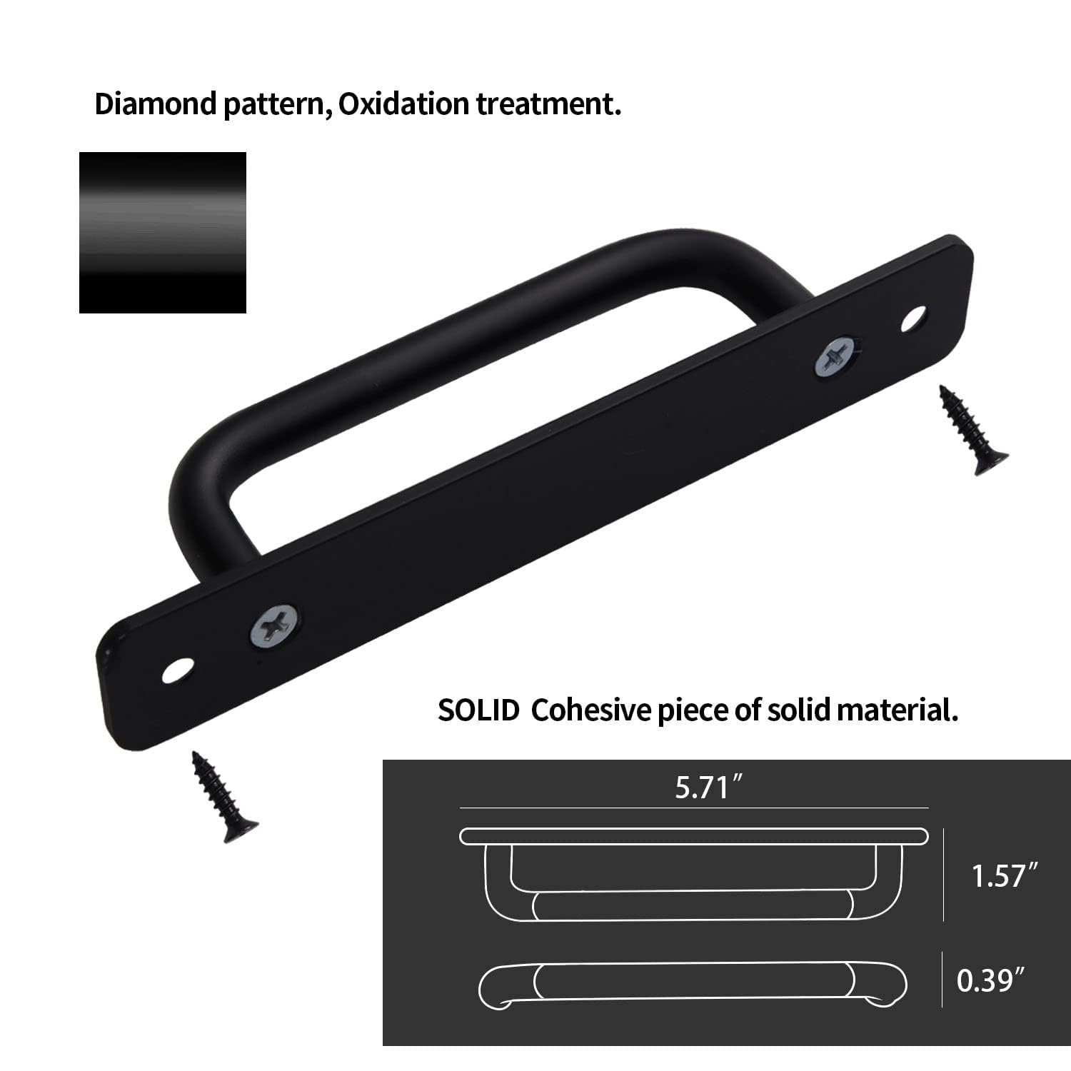 Paquete de 12 tiradores de gabinete de aluminio negro mate de 5 pulgadas y 128 mm, tiradores de puerta corredera, tiradores de gabinete negros (5 pulgadas, juego de 12, negro)