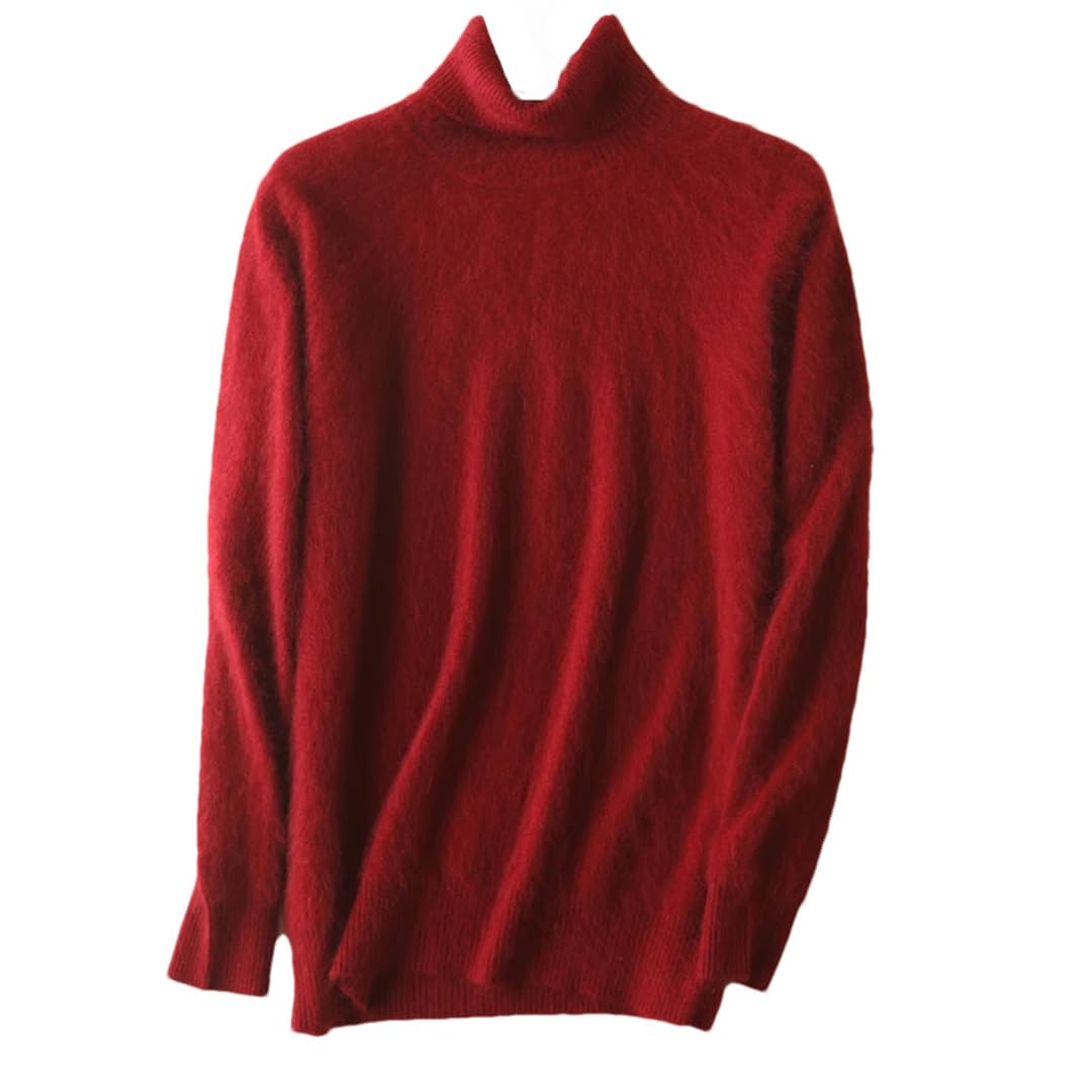 REHJJDFD Herren Rollkragenpullover Kaschmir Strickpullover Warm Casual Pullover