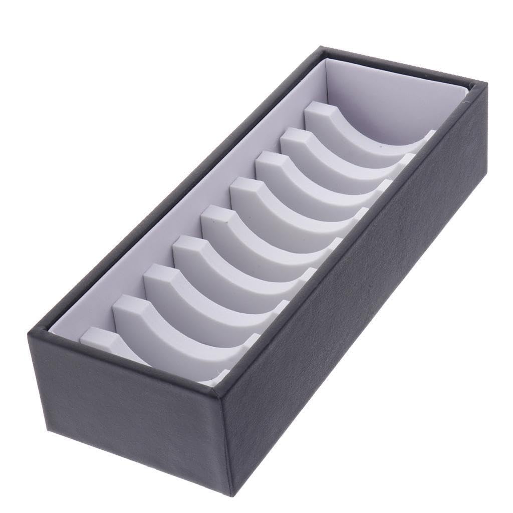 Twisaxc White Chic Bracelet Jewelry Showcase Organizer Display Box For 10 Bangles Practical Durable Pu Leather Pvc And Beautifully Displayed When Store In Bamboo, 24X9x5cm