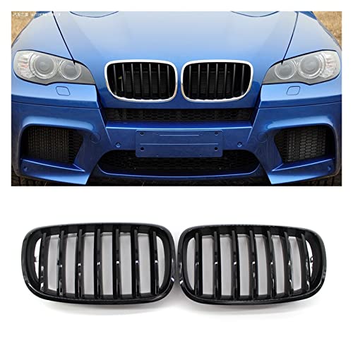 Rejilla para E70 X5 y E71 X6 Coupe 2007-2013: parachoques delantero de riñón negro 4