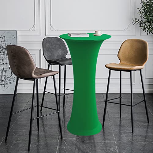 Image of Cocktail Table Covers - 2 Pack 24 inchx43 inch Fitted Highboy Table Cloth - Green