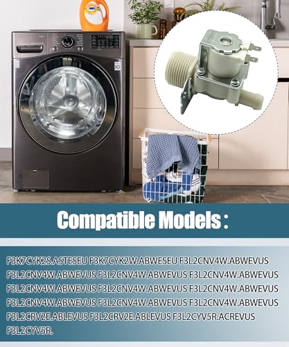 Image of 5220FR2006W Water Inlet Valve Compatible With Some LG Washer /Dryer | Replace F3K7CYK2S ASTESEU F3K7CYK2W ABWESEU F3L2CNV4W Etc