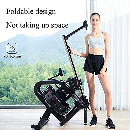SMSOM Rudermaschine für Heimgebrauch, Wasserbeständigkeit Holz Ruderer mit 18L Wassertank, Indoor Fitness Training… – Bild 5