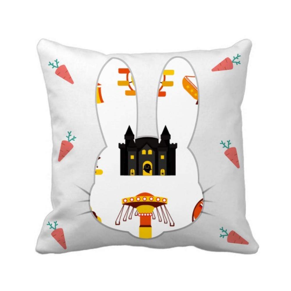 Coussin lapin illustration et couverture carrée plaid cadeau beauté