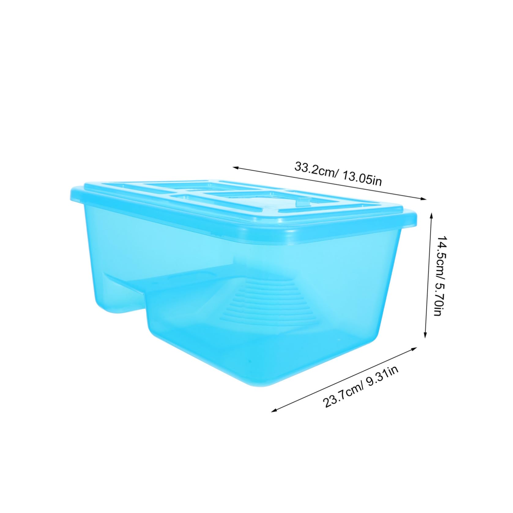 GALPADA Habitat per Tartarughe con Coperchio Piccolo Acquario per Tartarughe in Plastica con Piattaforma Rimovibile per Rettili Base Anti-ribaltamento e Zona Umida e Asciutta