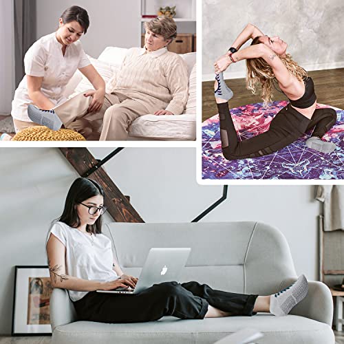 Image of unenow Non Slip Grip Yoga Socks for Women with Cushion for Pilates, Barre, Home