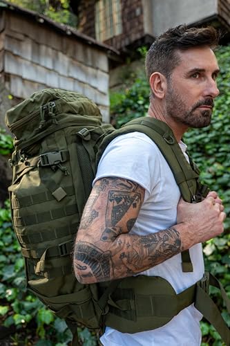 Large Internal Frame Backpack Tactical MOLLE Pack for Camping Backpacking Hunting Bushcraft Adventure 70L… | Tactical MOLLE Pack, Camping, Backpacking, Hunting, Bushcraft Adventure - Image 3