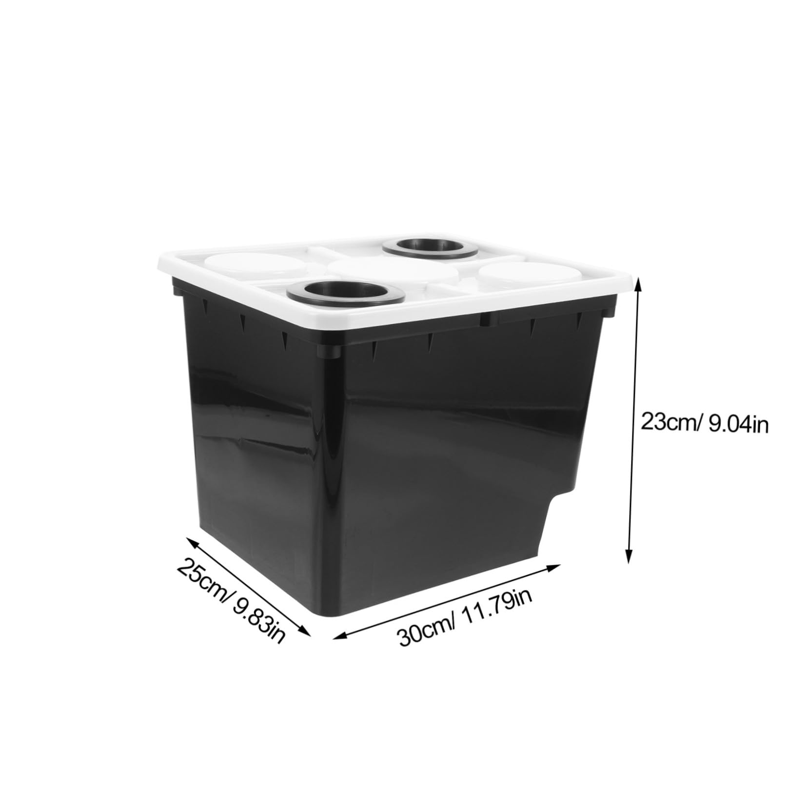 ibasenice Hydroponiksystem Eimer aus Kunststoff in Schwarz für Pflanzen