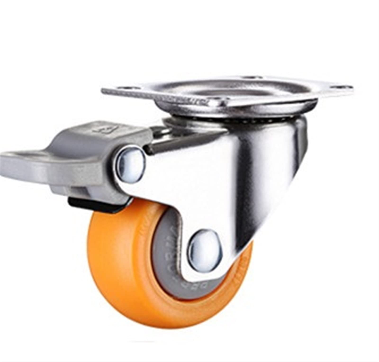 Roulettes pivotantes oranges robustes 32 mm pour supprimer bruit et blocage