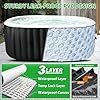Inflatable Hot Tub with Side Table, 2 Person Oval Blow Up Portable Hot Tub, Leak-Proof PVC Outdoor Spa with 100 Strong Bubble Jets, Heater Pump and Insulated Cover, 75” X 47”X 25”