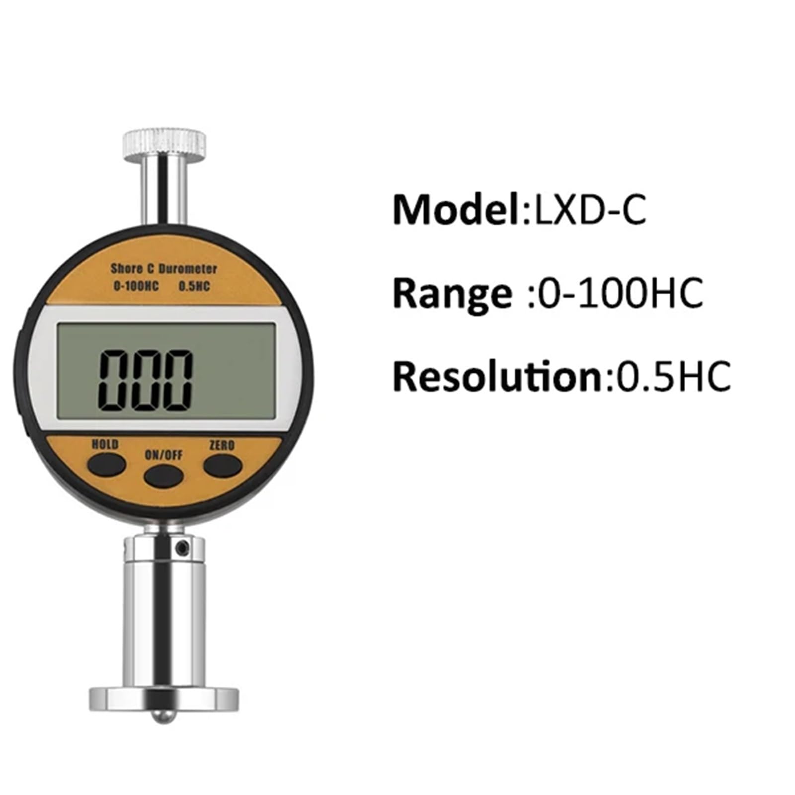 Probador de dureza Digital portátil Durómetro Digital Shore ACD Durómetro 0-100 for plástico Cuero Caucho Multiresina Fibra Duro(LXD-C)
