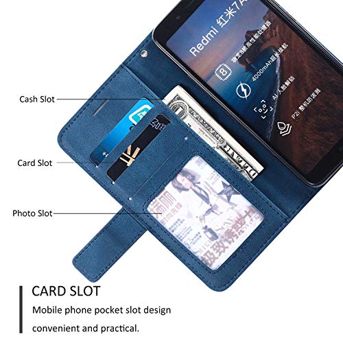 SONWO Cover per Xiaomi Redmi 7A, Flip Caso in PU