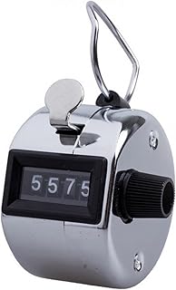 Tlarsun Metal Hand Tally Clicker Counter, 4-Digit Number Count Clicker with Metal Case Mechanical Counter for Coaching, Knitting, Lap, Fishing, Golf