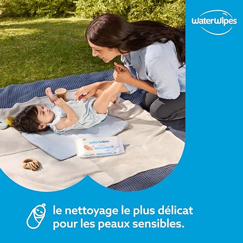 WaterWipes Lingettes Bébés Originales Exemptes De Plastique 720 Unités 12 Paquets Lingettes à Base d'Eau à 99 9 % Non Parfumées pour les Peaux Sensibles - vue 5