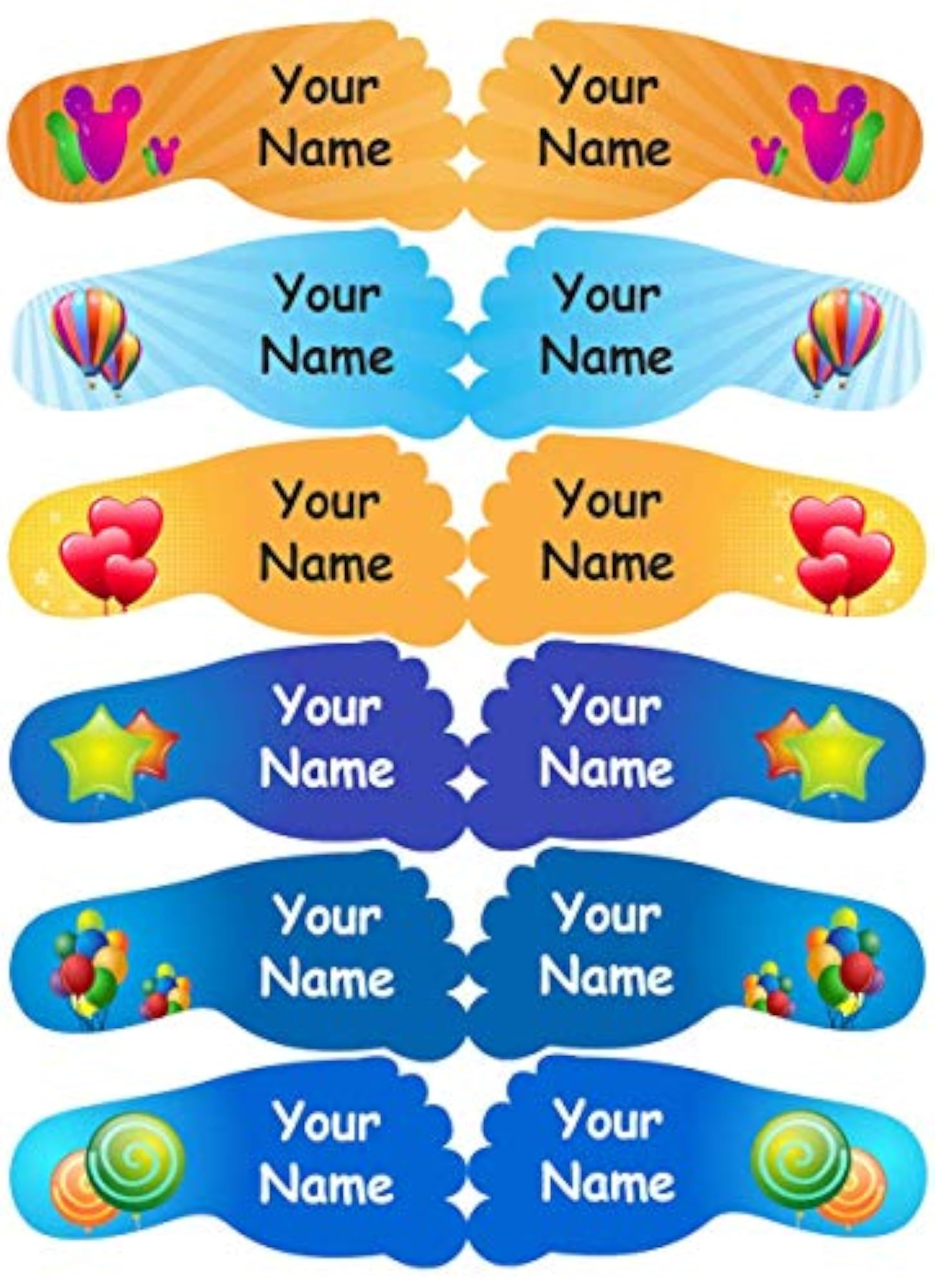 Personalized Waterproof Shoe Name Stickers for Kids
