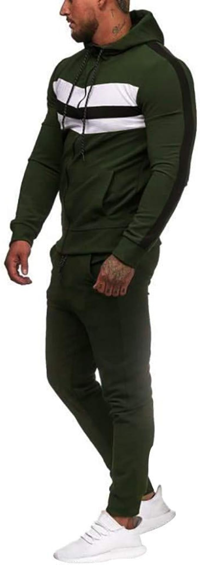 MMLC Tuta da Ginnastica Uomo, Tute Eleganti Completo Calcio Tuta Uomo  Sportive Felpata con Cappuccio Inverno Tuta da Running Elastici Fitness :  Amazon.it: Abbigliamento