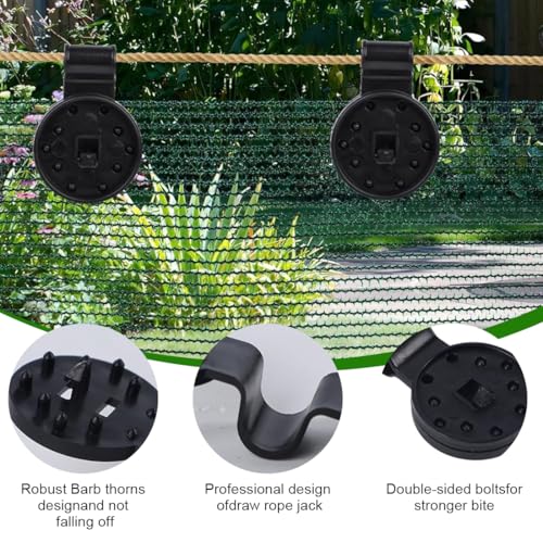 Shade Cloth Clips Greenhouse Shading Net Clip Windproof Awning Clamp Grip 20 Pcs Plastic Clips for Garden Netting Shade Fabric Accessories - Image 3