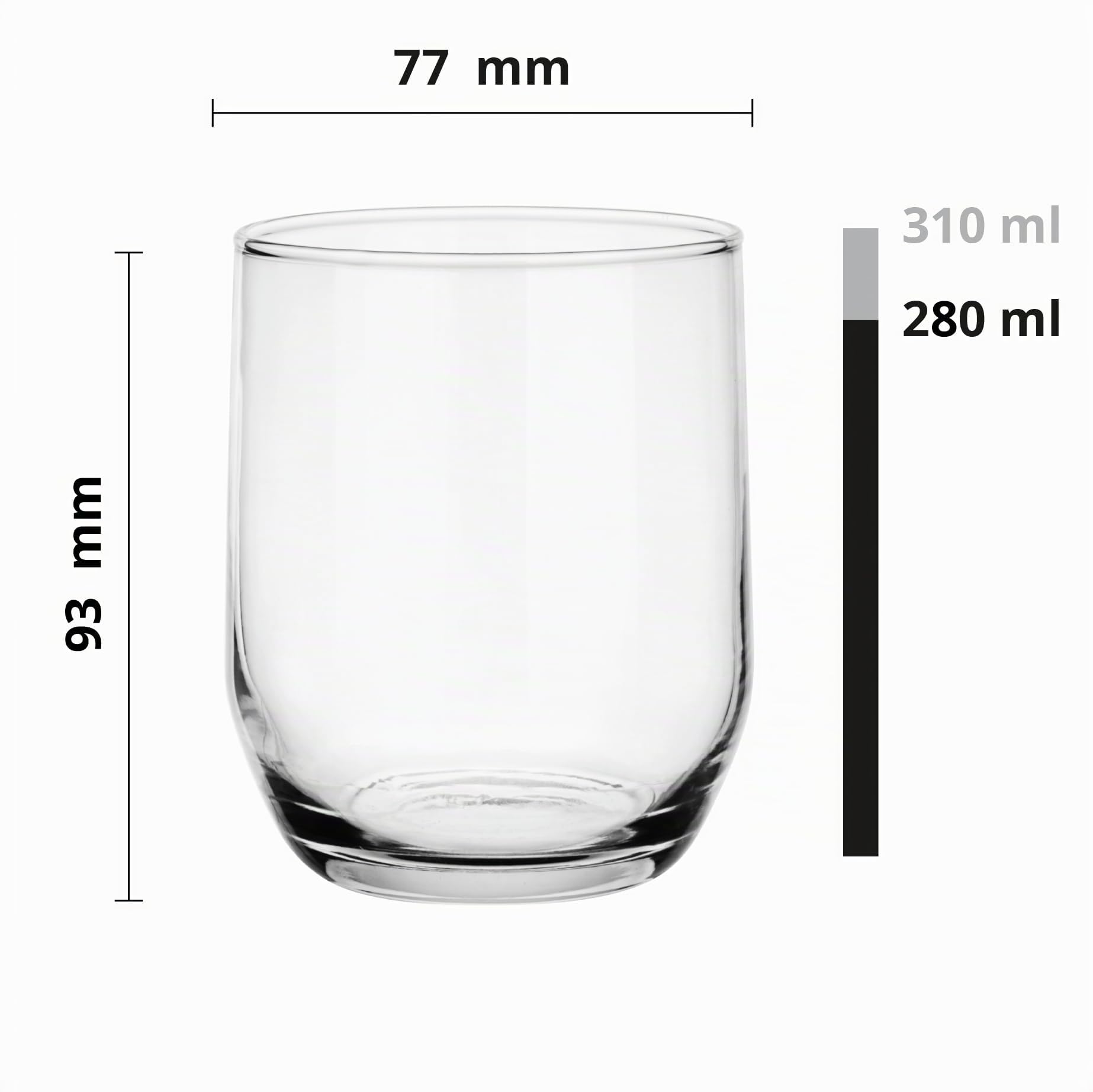 Glasmark Krosno - Set di 6 bicchieri da cocktail da 0,3 litri, lavabili in lavastoviglie, 6 x 300 ml