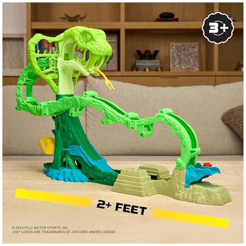 Image of Monster Jam Mini Jams Cobra's Crazy Escape Motorized Playset | Includes 2 Mini Trucks & Motorized Track, High-Speed Action, Holds up to 6 Mini Trucks, Toys for Ages 3 and Up