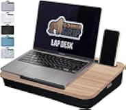 GORILLA GRIP Laptop Lap Desk with Phone Holder, Pillow Cushion Desks Fit Laptops up to 15.6
