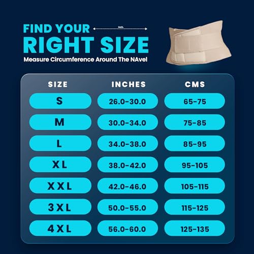 Image of Orthowala LS Support Belt for Back Support Pain Reliever Enhance Back Posture - Size-XL- 41 to 44 Inches - Beige color