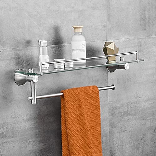 Racks de serviette avec étagère en verre pour optimiser le rangement bain