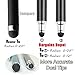 Bargains Depot (2 Pcs) [New Upgraded][0.18-inch Small Tip Series] 2-in-1 Stylus/Styli 5.5-inch L with 10 Replacement Rubber Tips -Black/Pink