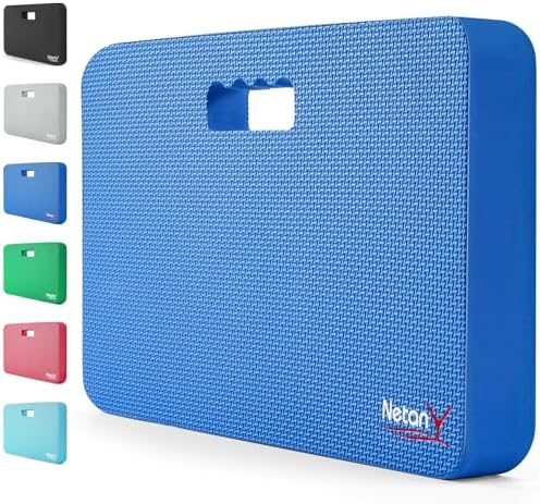 NETANY Extra Thick Kneeling Pad for Gardening, Comfortable Knee Pad Cushion, Extra Large Foam Kneeler Mat for Gardening, Baby Bath, Work, Exercise & Yoga, Mechanic, 17.8 x 11 x 1.5 in, Blue