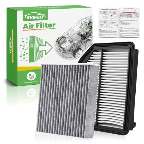 Image of Engine+Cabin Air Filter Fit for 2012-2014 Honda CR-V CRV L4 2.4L | 2Pcs, CF10134, CA11258, 99% Filtration Efficiency, Easy Install, Odor control, Great Value, Right Size