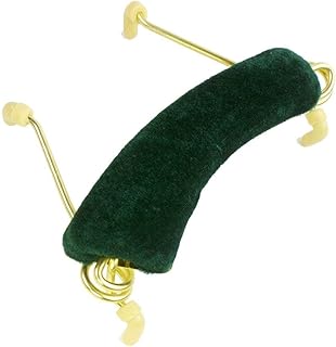 4 Colors Professional Violin Spring Shoulder Rest Velvet Padded Frame Rest - Dark Green, 3/4 & 4/4 Dark Green 3/4 & 4/4