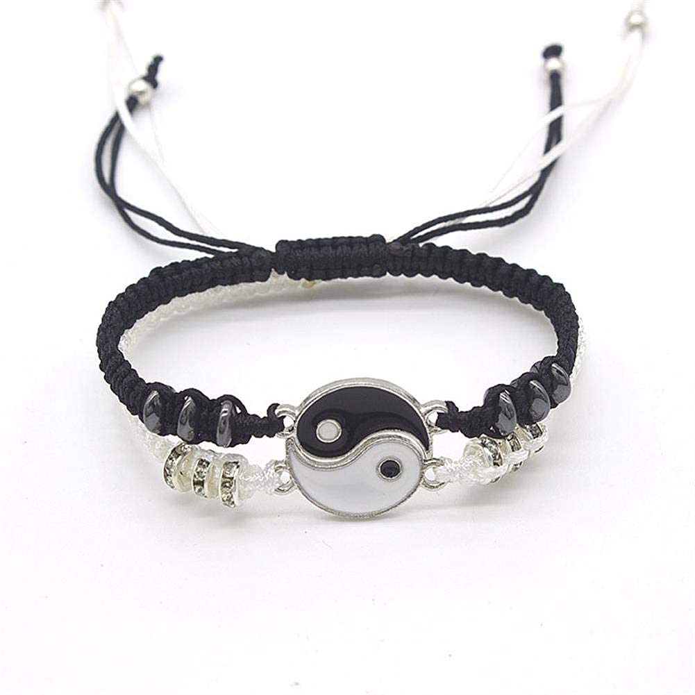 Septreize 2 Pcs Matching Yin Yang Bracelet Set Dainty Tai Chi Hand Woven Bracelet Set Adjustable Cord Bracelet Best Friend Bracelets for Women Girls Friendship Jewelry (B09DDBV68P) Amazon Price History, Amazon Price Tracker
