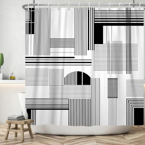Rideau de douche moderne 130x190 cm imperméable et élégant