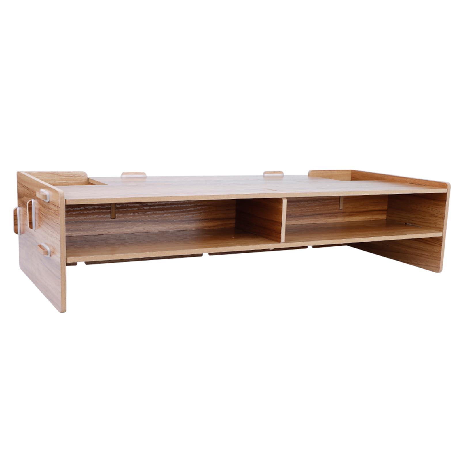 EBTOOLS Supporto per Monitor in Legno di Ciliegio con 2 Cassetti, 49 x 20 x 11,5 cm