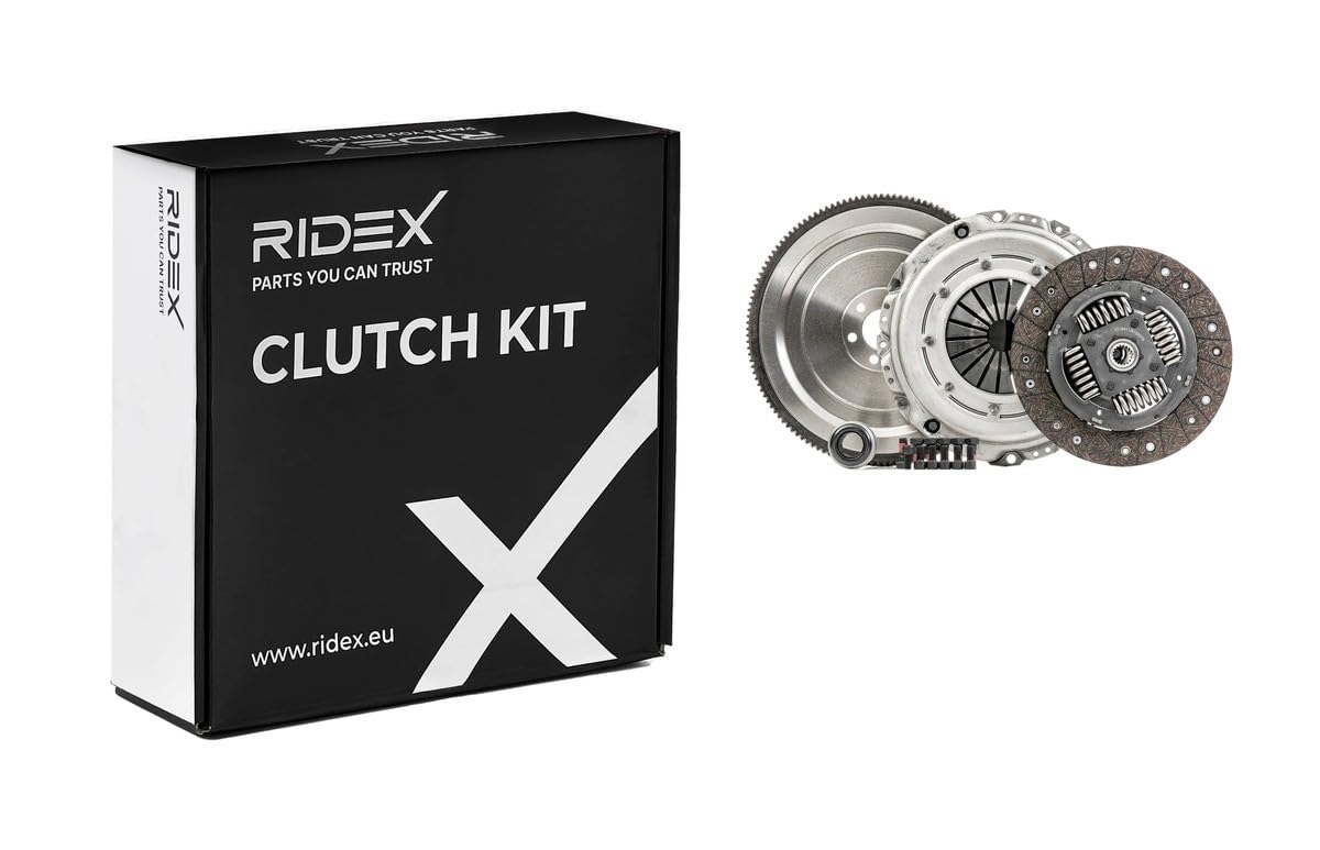 RIDEX 479C0020 Kit de embrague con volante monomasa con juego de tornillos con cojinete de desembrague Compatible con PEUGEOT 207 WA, WC