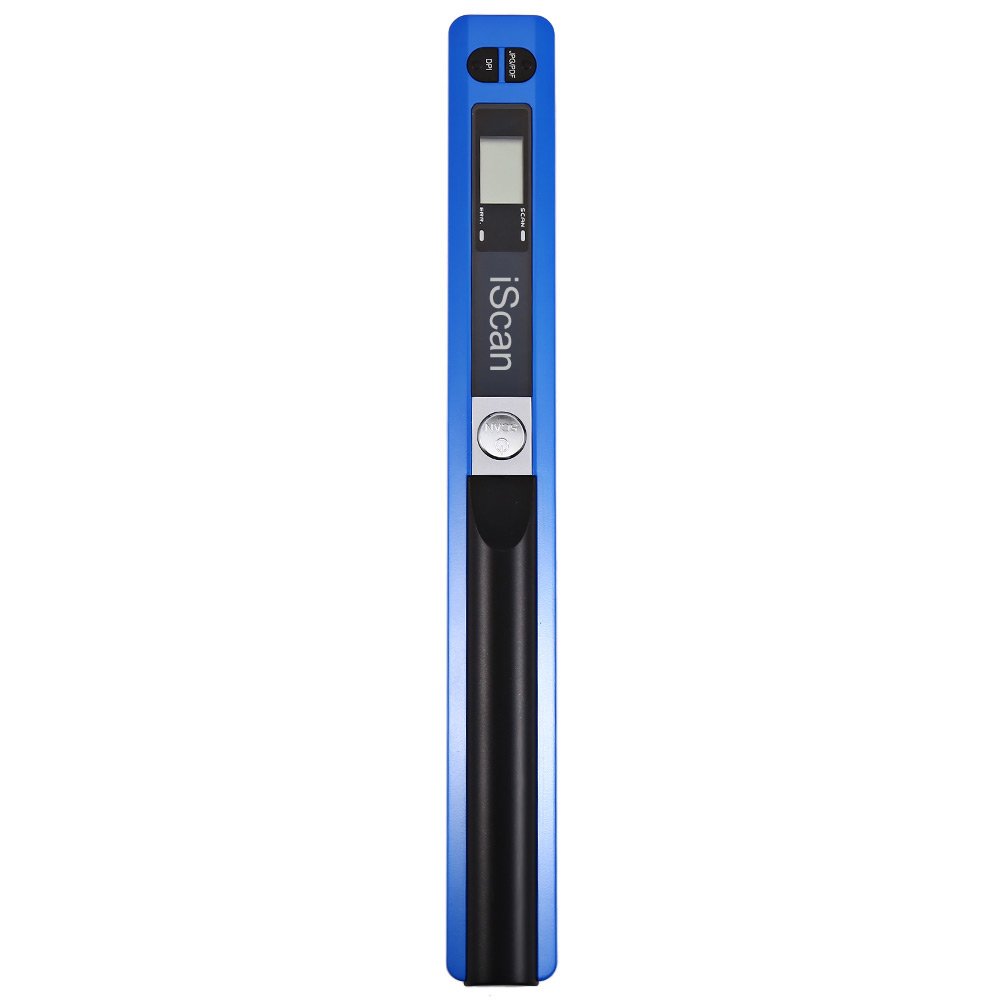 for iScan Scanner de Documents de Poche Portable, 900DPI USB de Image Baliseur Couleur A4 Mobile Handy Scan (Bleu)