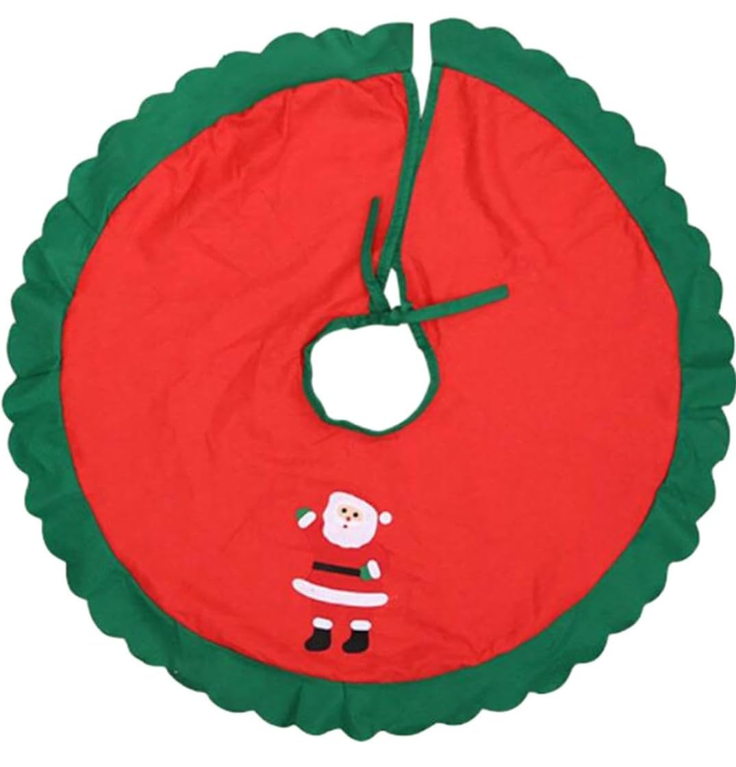 VRB DecTM 1 Pcs Christmas Tree Skirt 24 Inch,Premium Fabric/Velvet Double Layered Tree Skirt for Xmas Tree/Chritmas Tree Decorations/Christmas Decorations Items for Home (Design -2)