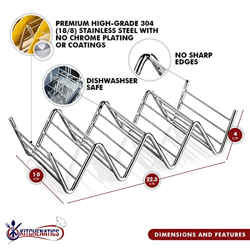 KITCHENATICS Supporto per Tacos in acciaio inox: 2...