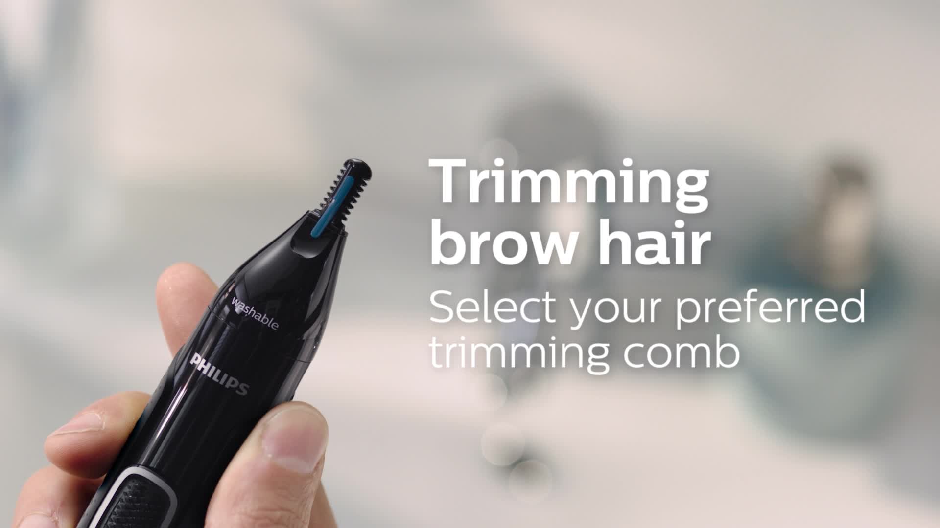 Philips Nose Trimmer 5000 Series, Efficient Nose, Ear and Eyebrow