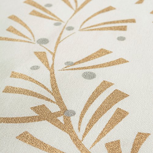 Dii Holiday Dining Table Linen Metallic Fabric Kitchen Décor, Christmas Tablecloth, 60X84, Gold Holly Leaves #TOP2