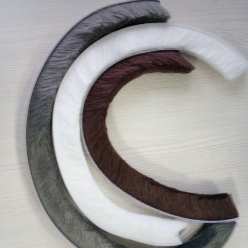 Gap Solid 5 Meter 10 Meter Seal Brush Self Adhesive Weather Strip Felt Draught Excluder Sliding Window Door Brush Seal 9mm x 23mm Strip excluder (Size : Gray, Style : 5Meter)
