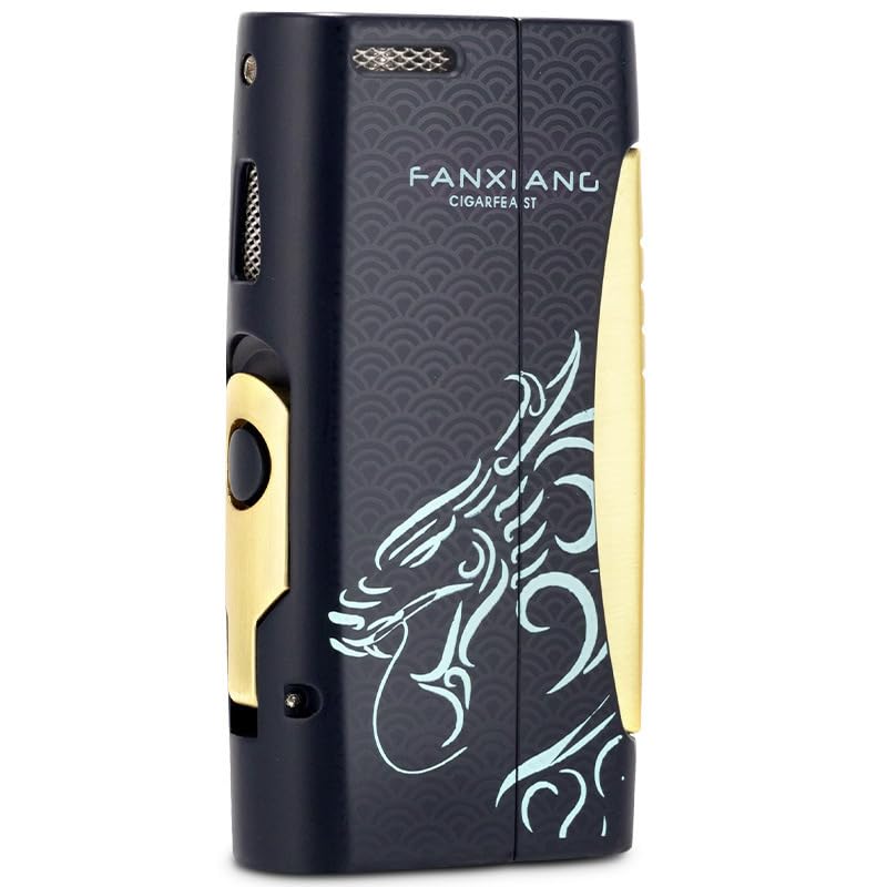 Encendedor de llama azul resistente al viento para cigarros miniatura 6