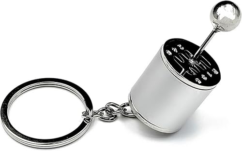 beypovk Llavero de palanca de cambios para automóvil, transmisión manual de 6 velocidades, llavero de juguete para ansiedad, accesorios de