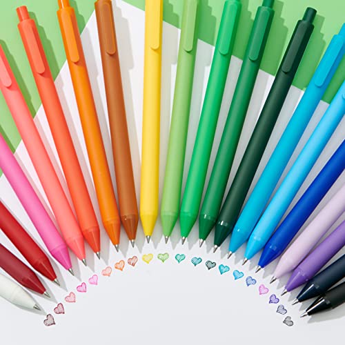 Kaco-PURE-Gel-Pens-Color-Ink-20-Pieces-Assorted-07-mm-Medium-Point-Aesthetic-Cute-Stationery-Pens-for-Journaling-Note-Taking-Pens-20-Colors