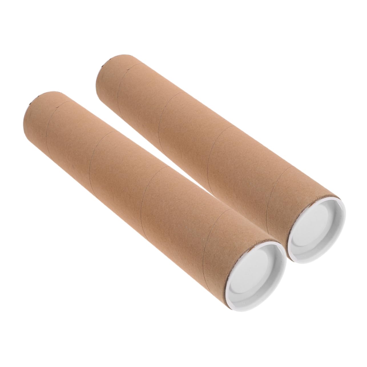 LALAFINA 2pcs Paper Tube Maps Tube Mailing Tube Document Storage Tube Cardboard Tube Blueprint Carrying Tubes Tube Mailer Paperboard Tube Kraft Paper Jar Tube Blueprint Tubes