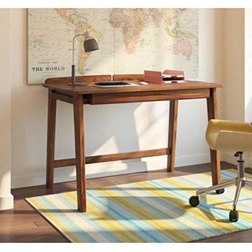 Image of Writing Study Table for Home and Office | Study Desk | Work from Home Table Honey Finish (Natural Brown Finish)