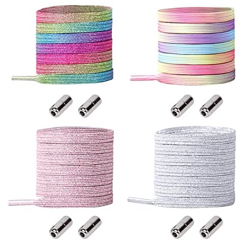 Tycoonest 4 Pairs No Tie Laces Elastic Shoelace Cover