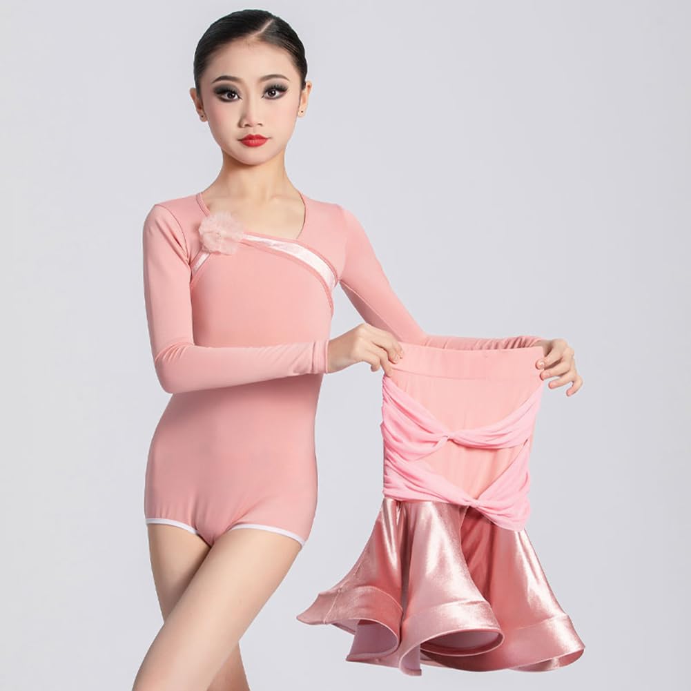 Abiti da Ballo Latino per Ragazze Adatti per Balli da Sala Tango Cha Cha Salsa Spettacoli di Danza Professionali Costumi per Competizioni Abbigliamento per Allenamento Quotidiano