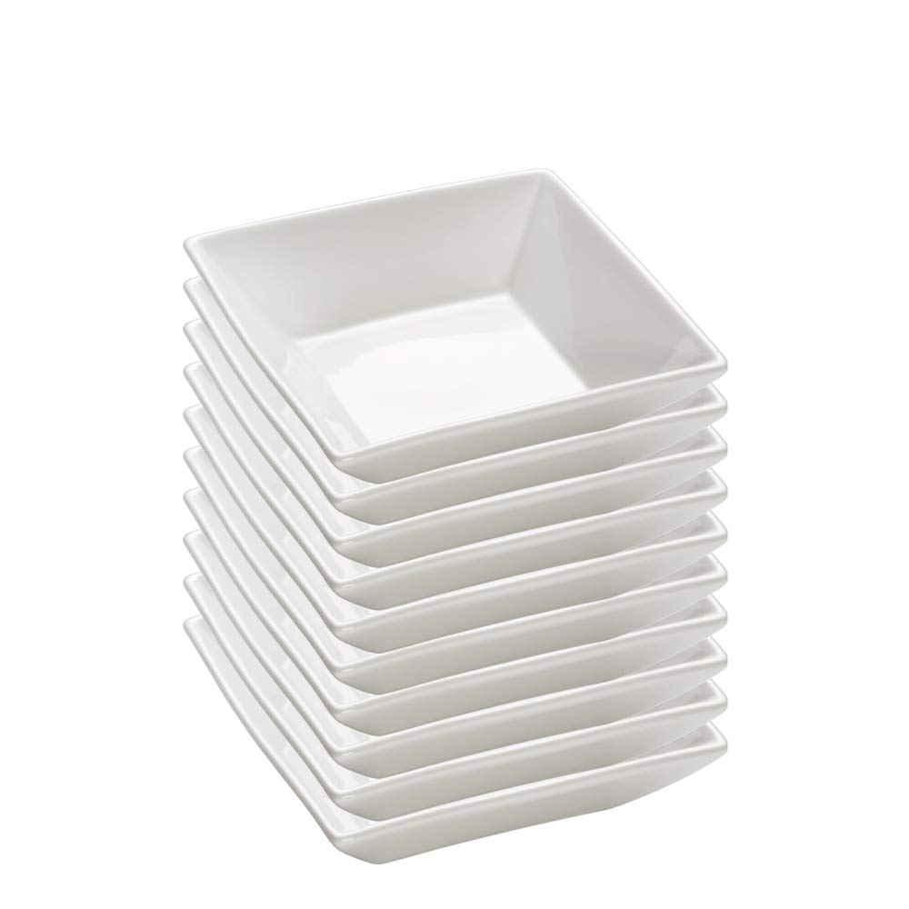10er SET Maxwell & Williams Teller Suppe 18 cm SQUARE eckig, Porzellan, AA2557