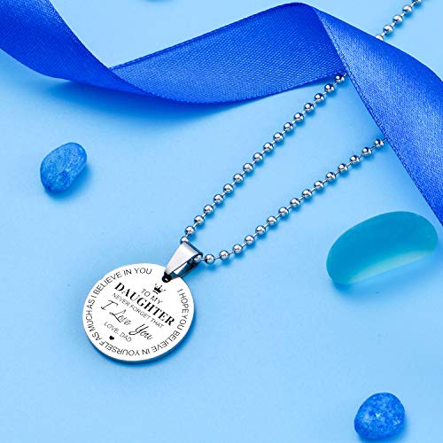 Malyunin Inspirational Gifts Necklace To Son Daughter Gift From Mom Dad Never Forget That I Love You Family Jewelry Graduation Gifts thumb #1